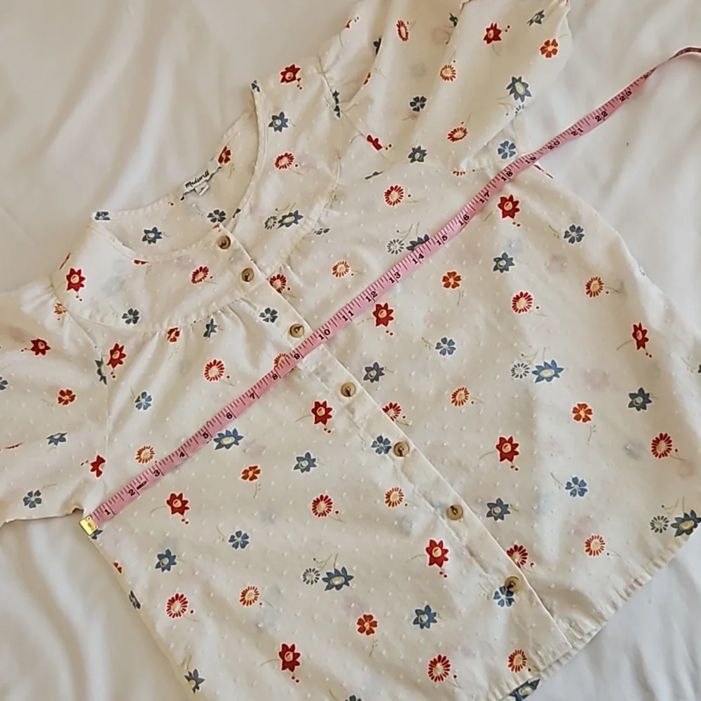 Madewell Prose Shirt in Dotted Floral Heyday Size XS - Picture 8 of 9